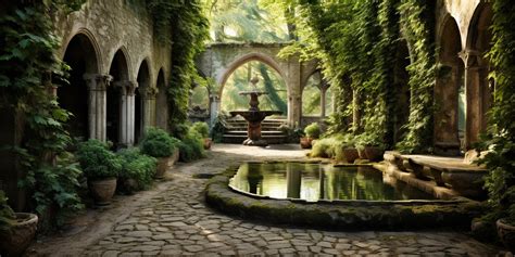  “The Monastery Garden” - A Symphony in Color and Peaceful Solitude