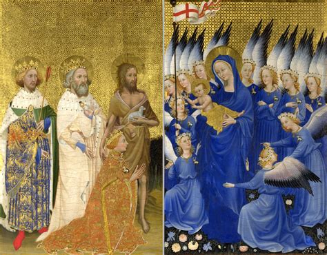 The Wilton Diptych:  A Symphony of Gold and Azure, Reflecting Divine Majesty and Mortal Anguish!